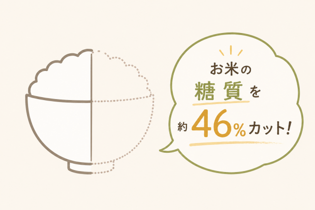 白米とComeatの糖質比較データ